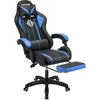 RGB Gaming Chair with Speakers Massage Computer Gaming Chair with LED Lights and Footrest High Back Video Game Chair 6