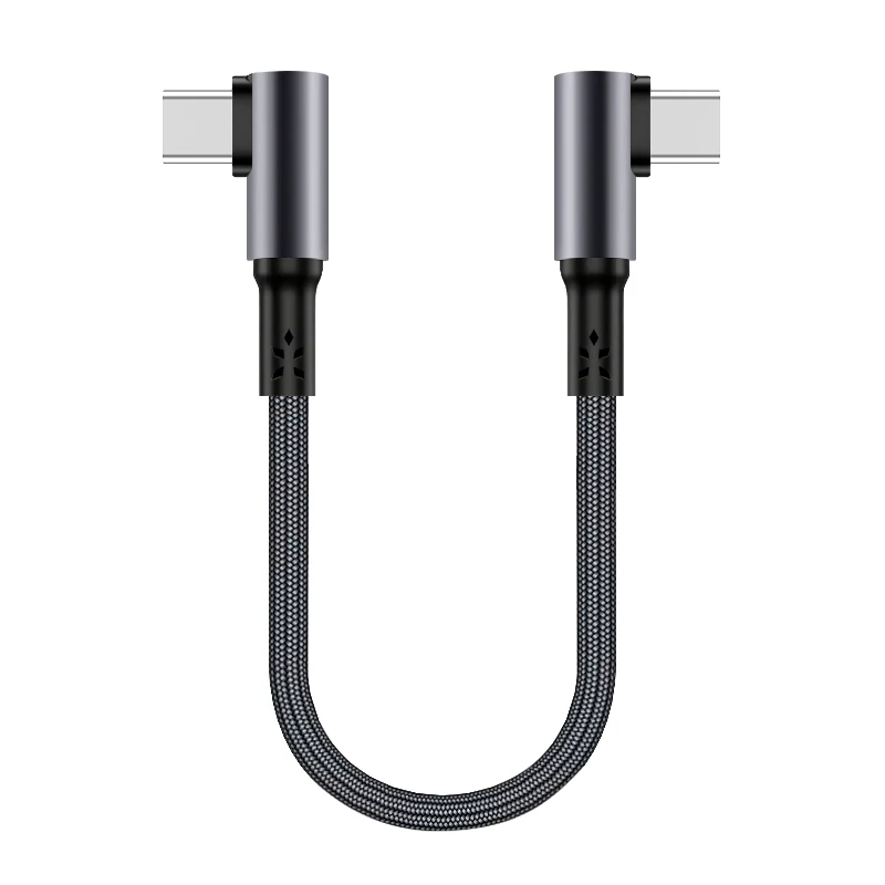 카플레이용 직각 USB C to USB C 데이터 케이블, 아이폰 17/17 Pro용 타입 C 90도 휴대용 고속 충전 케이블, 보조배터리