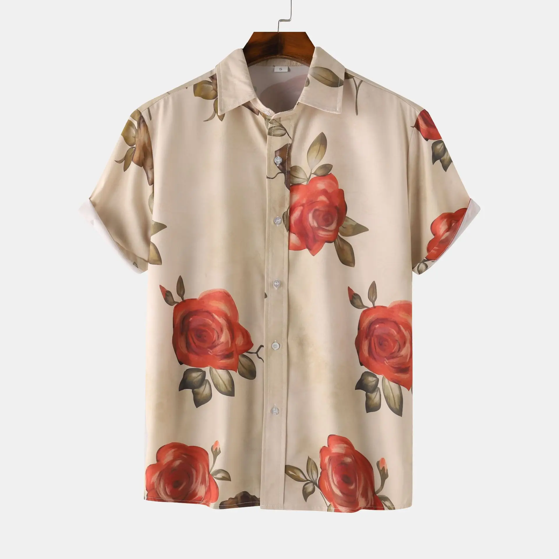 

Stylish Floral Hawaiian Shirts Men Trend Loose Short Sleeve Shirts Clothing Male Casual Breathable Beach Seaside Chemise Hombre