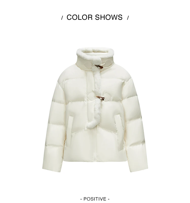 Down Jacket Women Waterproof Loose Gentle Winter New Literary Imitation Rabbit Fur Horn Button Windproof 13 Down Jacket Women Waterproof Loose Gentle Winter New Literary Imitation Rabbit Fur Horn Button Windproof