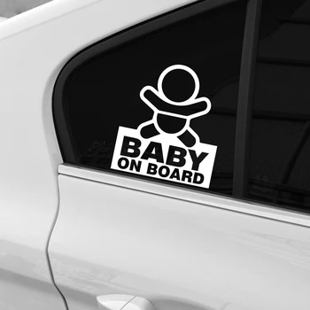 Adesivo per auto creativo Baby on Board Sticker decalcomania in vinile Boy Kid Sign sicurezza impermeabile accessori per la decorazione esterna dell'automobile