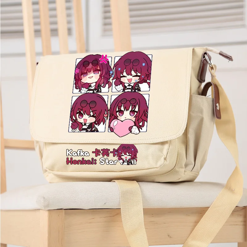 

Game Anime Honkai: Star Rail Kafka Fashion Oxford Messenger Bag Cosplay Casual Schoolbag Student Gift