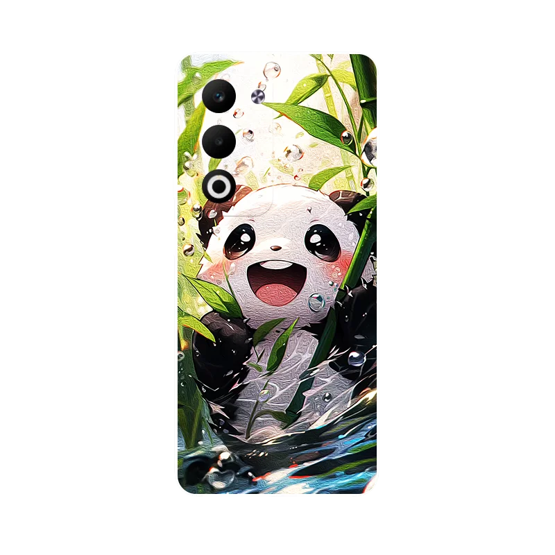 Floral Panda Soft TPU Silicone Protective Phone Case