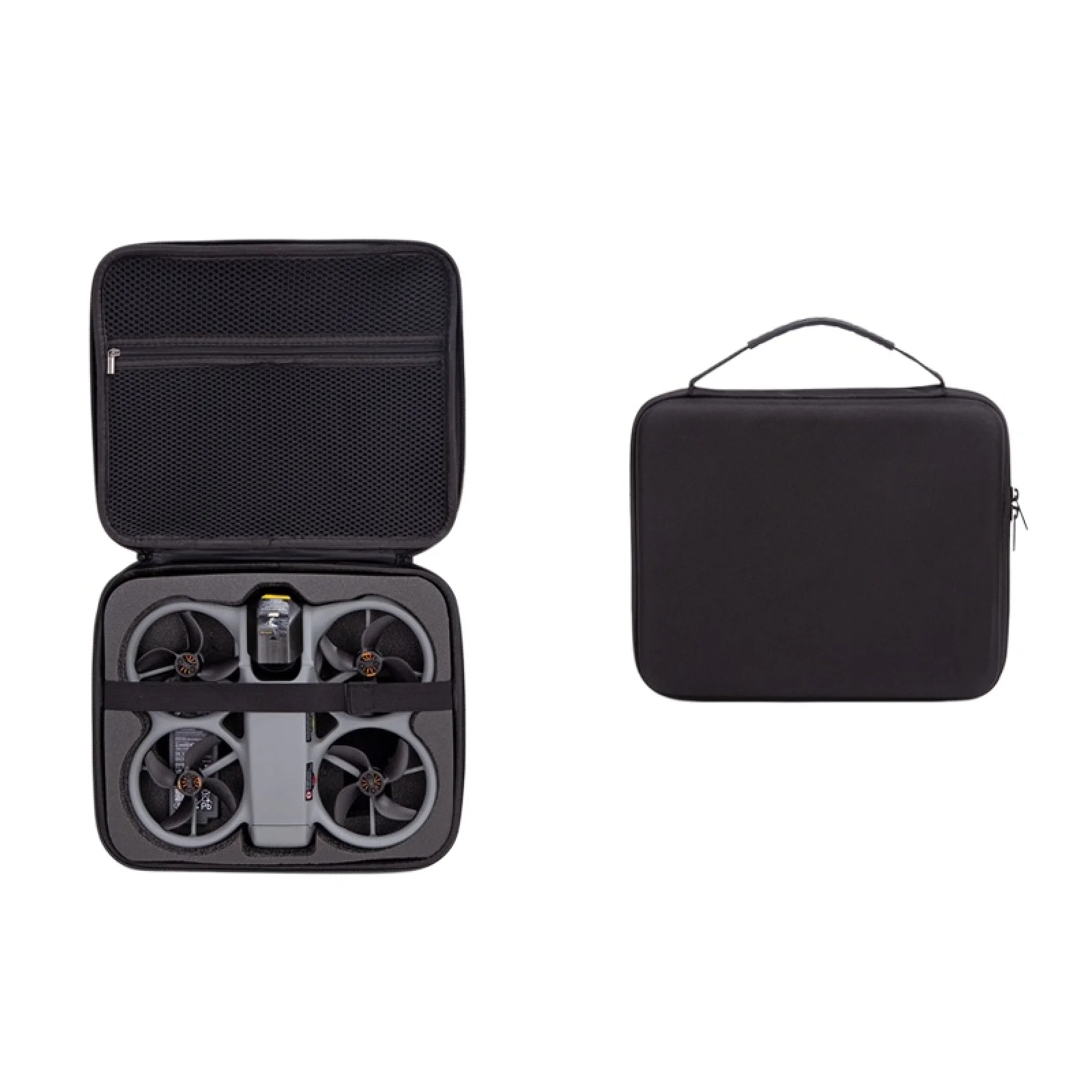DJI Avata 360용 보관 가방은 먼지 방지 및 내구성을 위해 나일론 소재로 제작되었습니다.