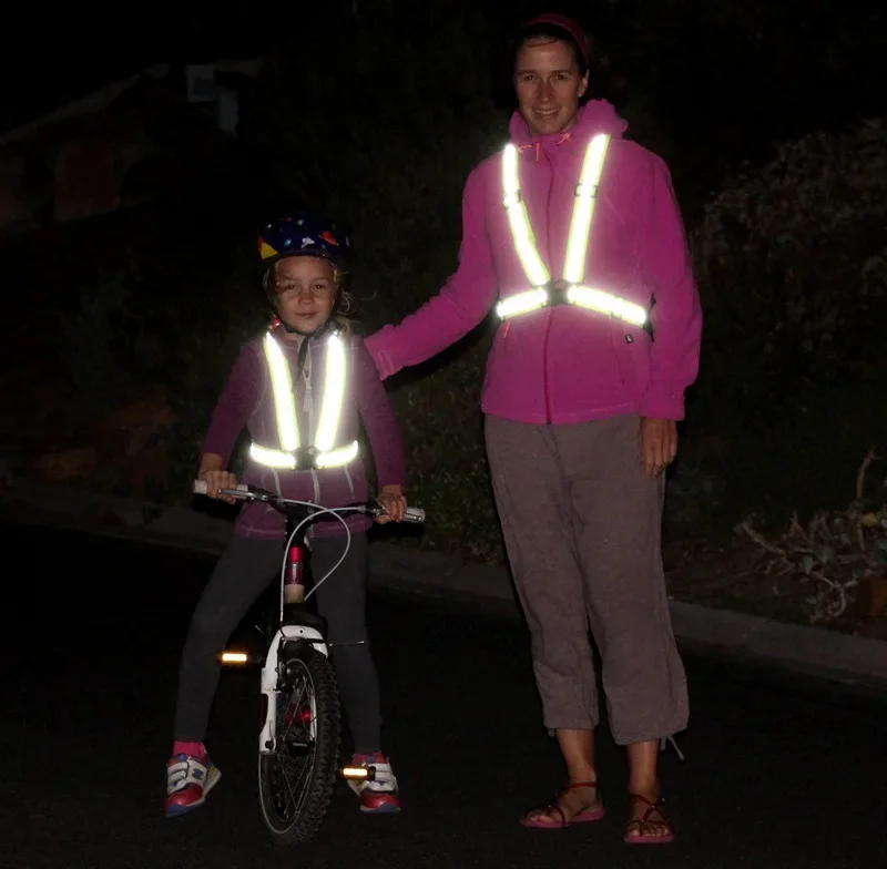 Highlight Reflective Straps Night Work Security Running Cycling Safety Reflective Vest High Visibility Safety Jacket