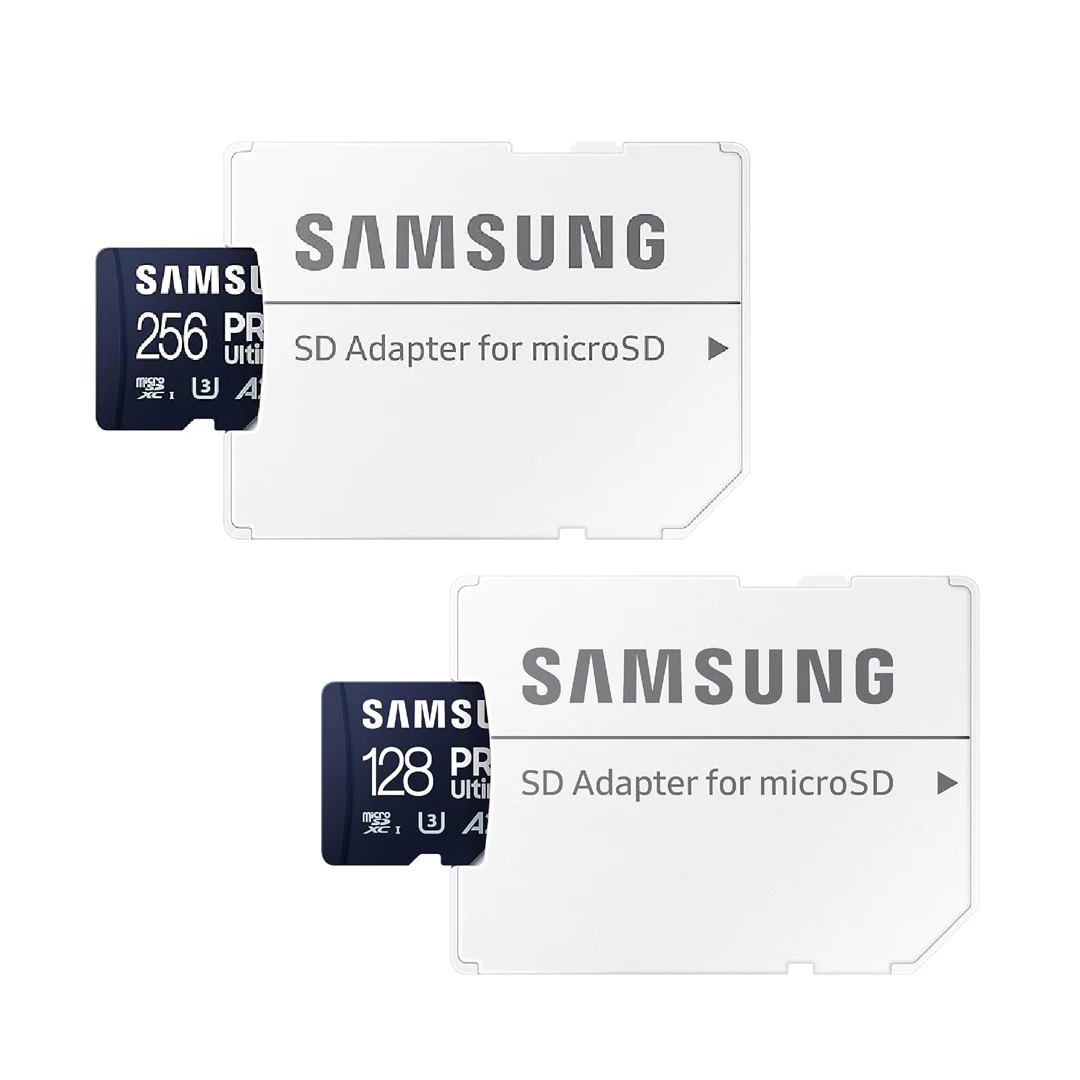 삼성 PRO Ultimate 256GB 128GB 마이크로 SD 카드 U3 4K V30 A2 200MB/s 읽기 속도 130MB/s 쓰기 속도 메모리 카드 SD 어댑터 포함
