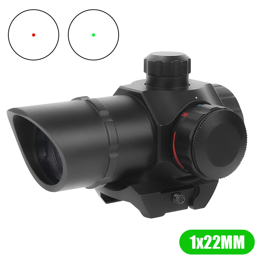 

1x22mm Red Dot Sight Skew Notch Red & Green Dot Scope Optical Sight Reflex Sight Riflescope Hunting Airsofts Accessories