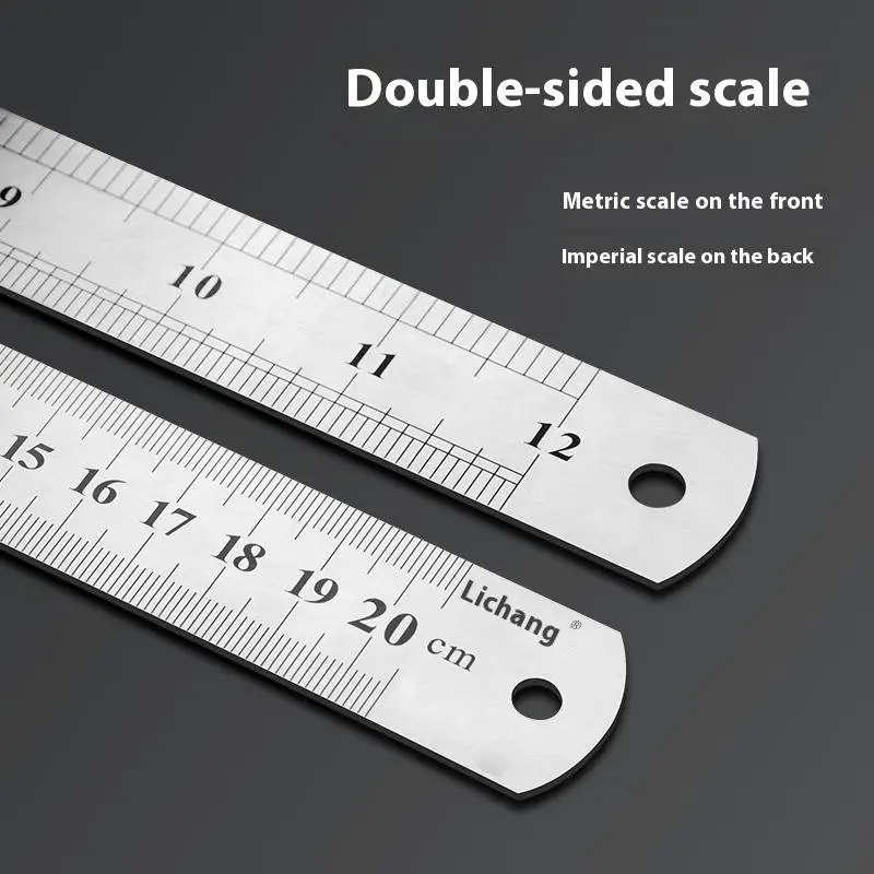 Stainless Steel Straight Ruler - Precision Measuring Tool for Home  School 152030405060100cm
