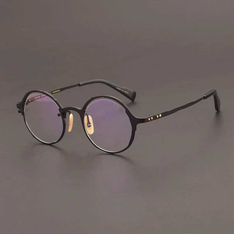 

Fashion Pure Titanium Large Frame Glasses Frame Men Designer Optical Eyeglasses Myopia Reading Women Round Personalized Eyewear