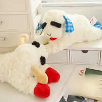 1Pcs Squeaky Plush Lamb & Alpaca Dog Toys - Soft, Durable Chew Play for Medium Breeds 1