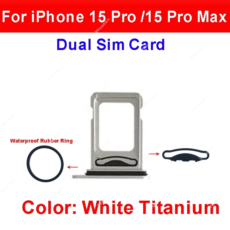 For iPhone 15 Pro 15Pro Max Dual Single SIM Card Tray Holder SIM