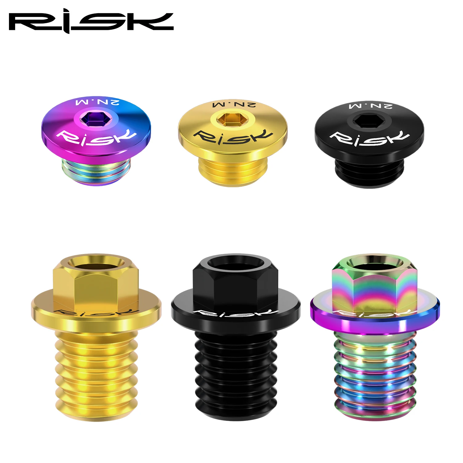 2pcs RISK Road Bicycle Bike Titanium Alloy Schaltung RT129 Bleed Bolts RT130 Hose Locking Bolts R8020 R8070 R8170 R9170