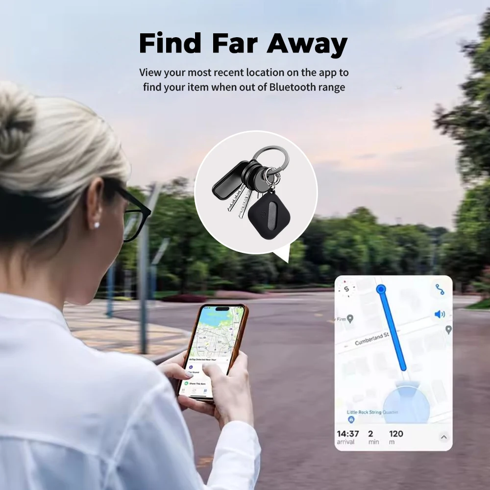 Pack of Bluetooth GPS Smart Trackers for Seamless Item Tracking and Loss Prevention