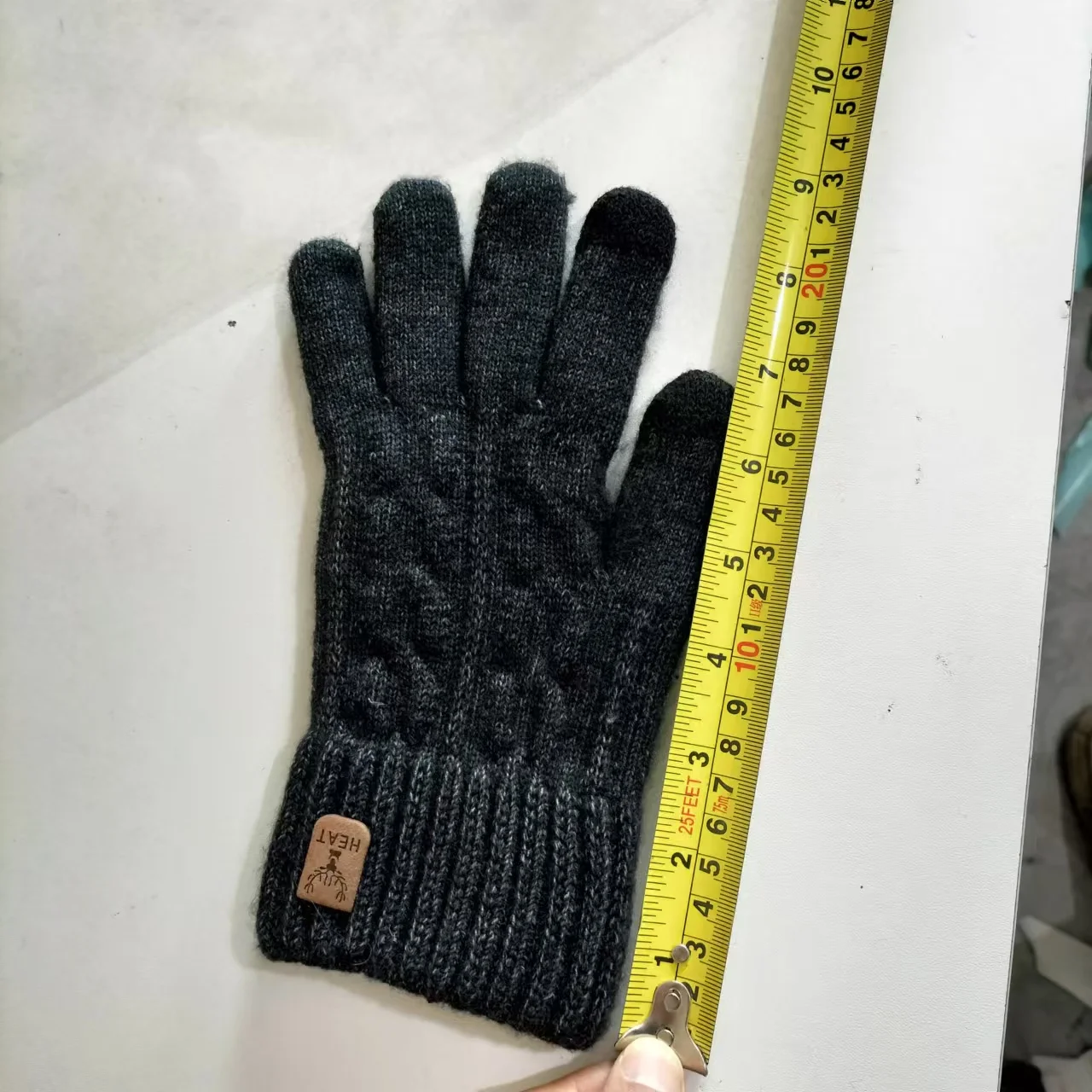 Warm Gloves Men Winter Touch Screen Plus Fleece Wool Knitted