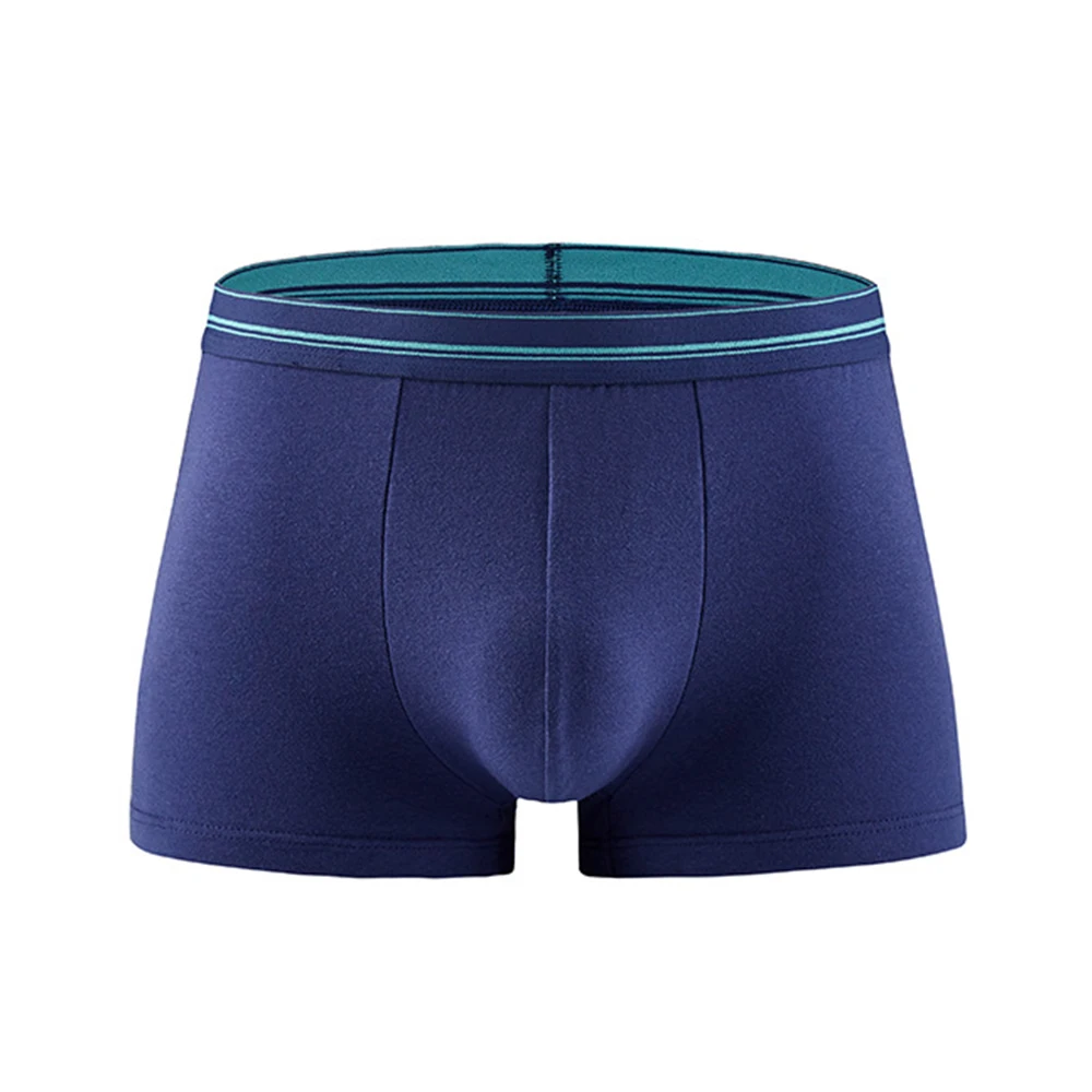 

Mens Plus Size Cotton Boxer Briefs Breathable Comfortable Underwear Solid Mid Waist Cuasal Panties Man Soft 3D Pouch Underpant