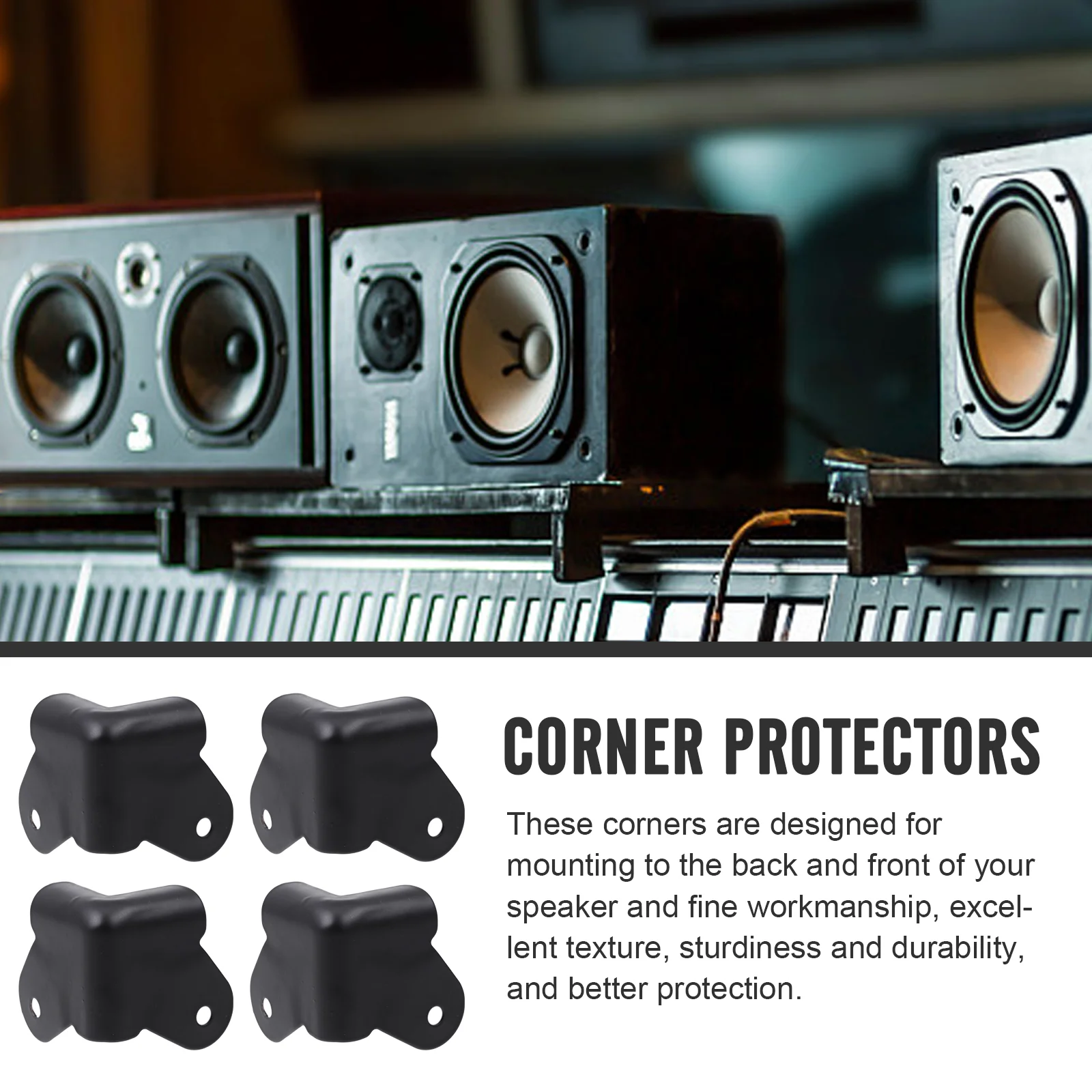 Speaker Wrap Angle Corner Furniture Iron Covers Protector 16 Pcs Practical Anti-collision Protective Corners Cabinet table corner protector
