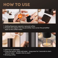 iCafilas Wireless Electric Portable Espresso Coffee Machine 3-in-1 Capsule Powder Travel Coffee Maker  for Car & Camping Coffee 6