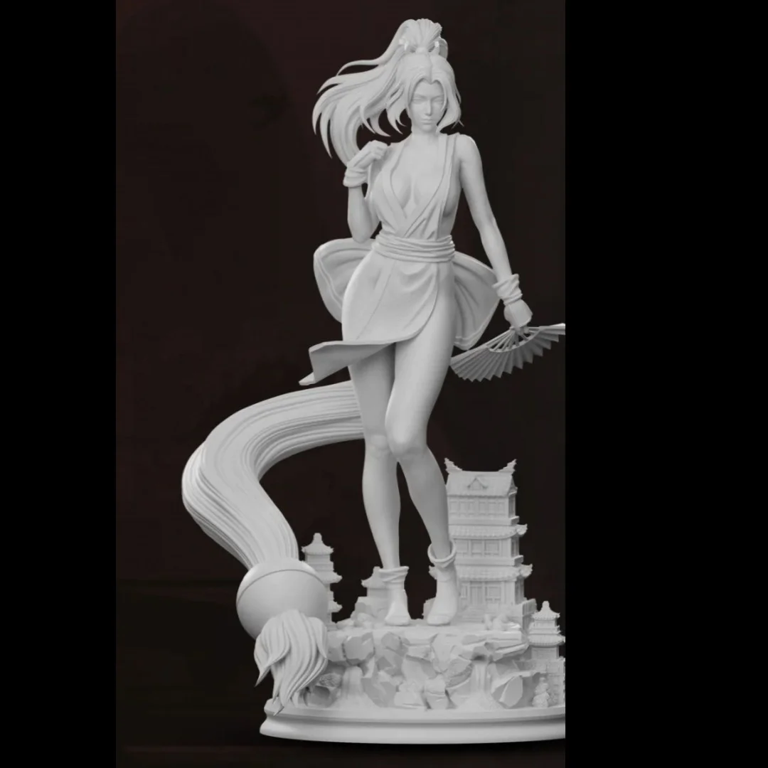 1/24 스케일 75mm 높이 수지 피규어 조립 모델 키트 마이 시라누이 조립되지 않은 도색되지 않은 3D 프린팅 동상 장난감 1457