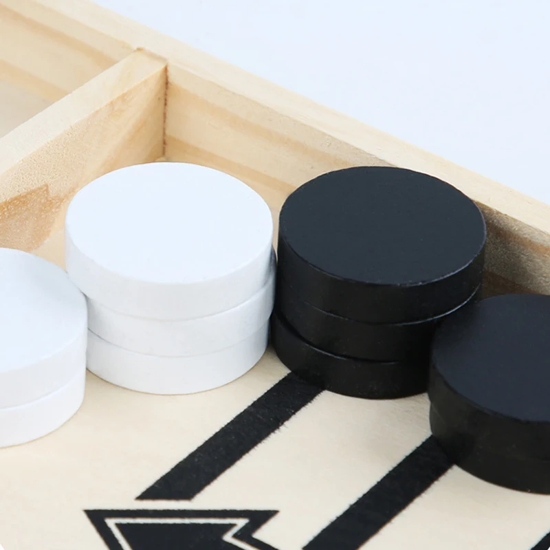 Fast Sling Puck Game Paced Wooden Table Toys Desktop Battle Juegos De Mesas Interactivos Para Niños Kinder Spiele 6