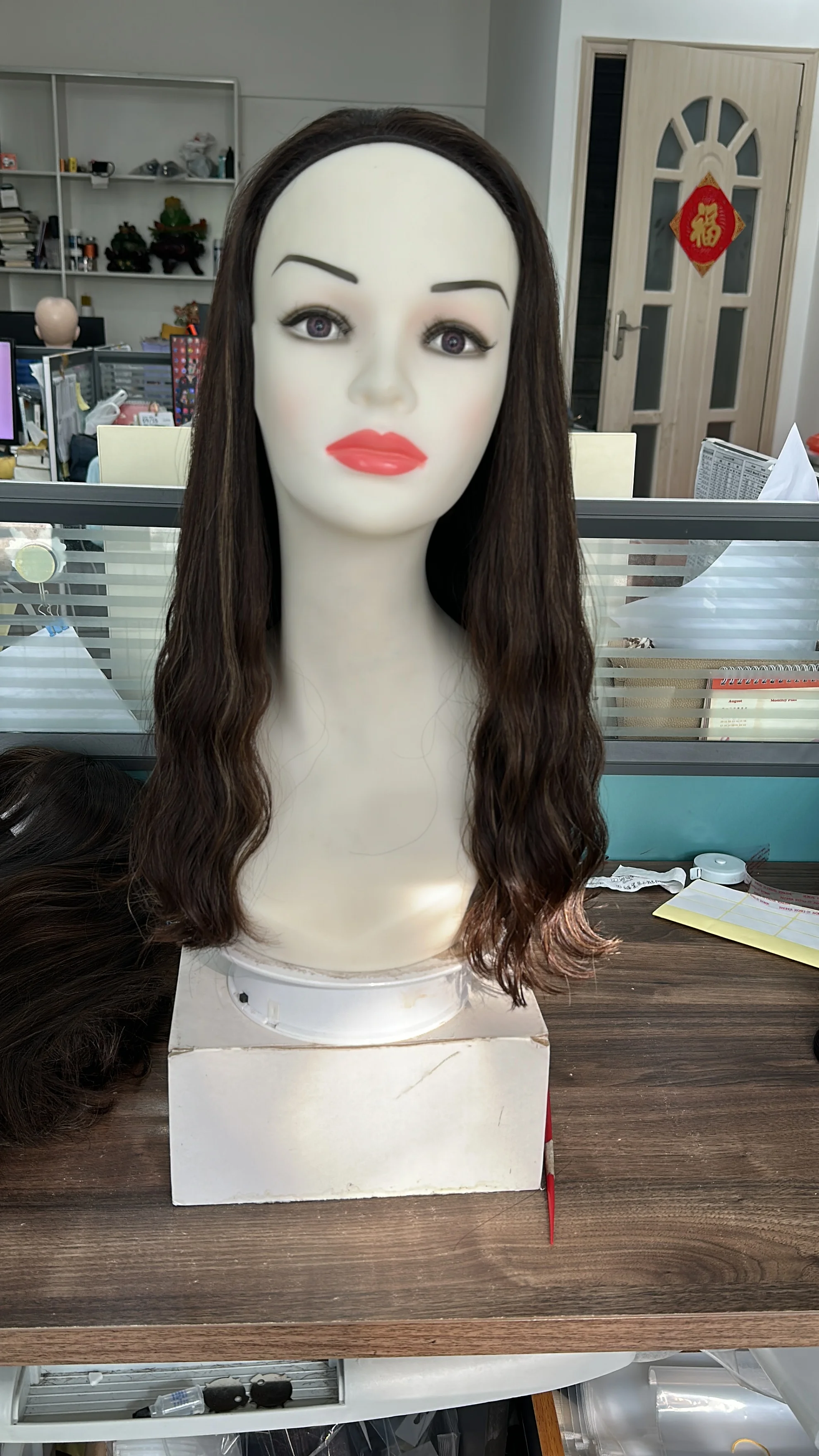 Tsingtaowigs 알마 밴드 가을 18인치 바텀 웨이브 최고급 유럽산 버진 헤어 유대인 가발 무료 배송