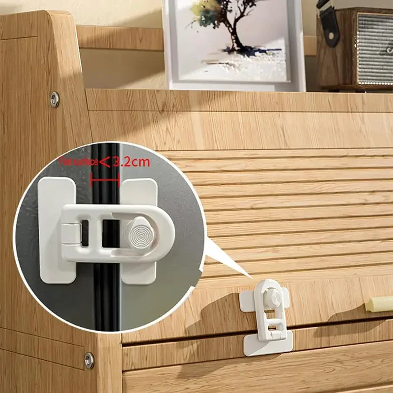 Cabinet Drawer Lock Refrigerator Door Latch Durable Plastic Baby Safety Lock Multifunction Kids Security Protection Useful