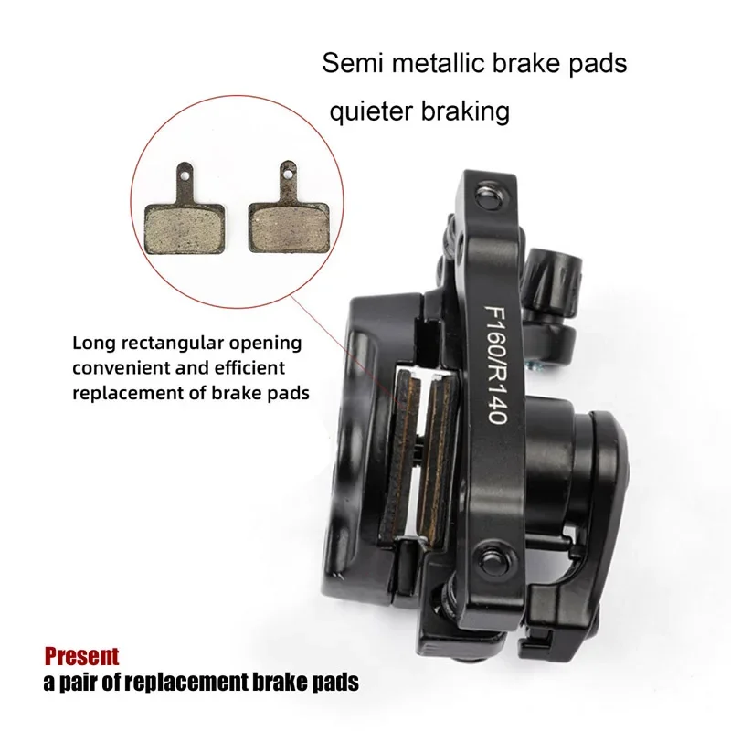 MTB Bicycle Front Rear Caliper Lever Rotors Set Line Pulling Mountain Road Bike
