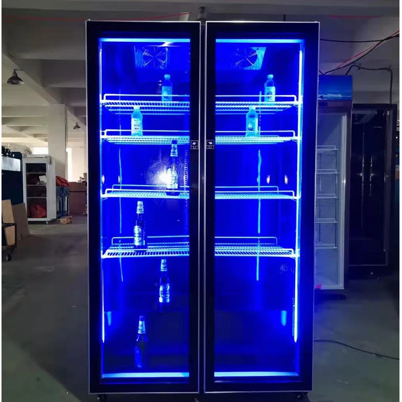 Glass Door Home And Bar Bottle Beer Beverage Fridge Showcase Display Cabinet Large Red Wine Cooler Refrigerator For Hotel