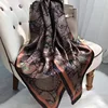 2025 Spring and Autumn New Luxury Square Silk Scarf Women Outdoor Beach Long Windproof Scarf Soft Large Scarf Lady 110*110cm 5