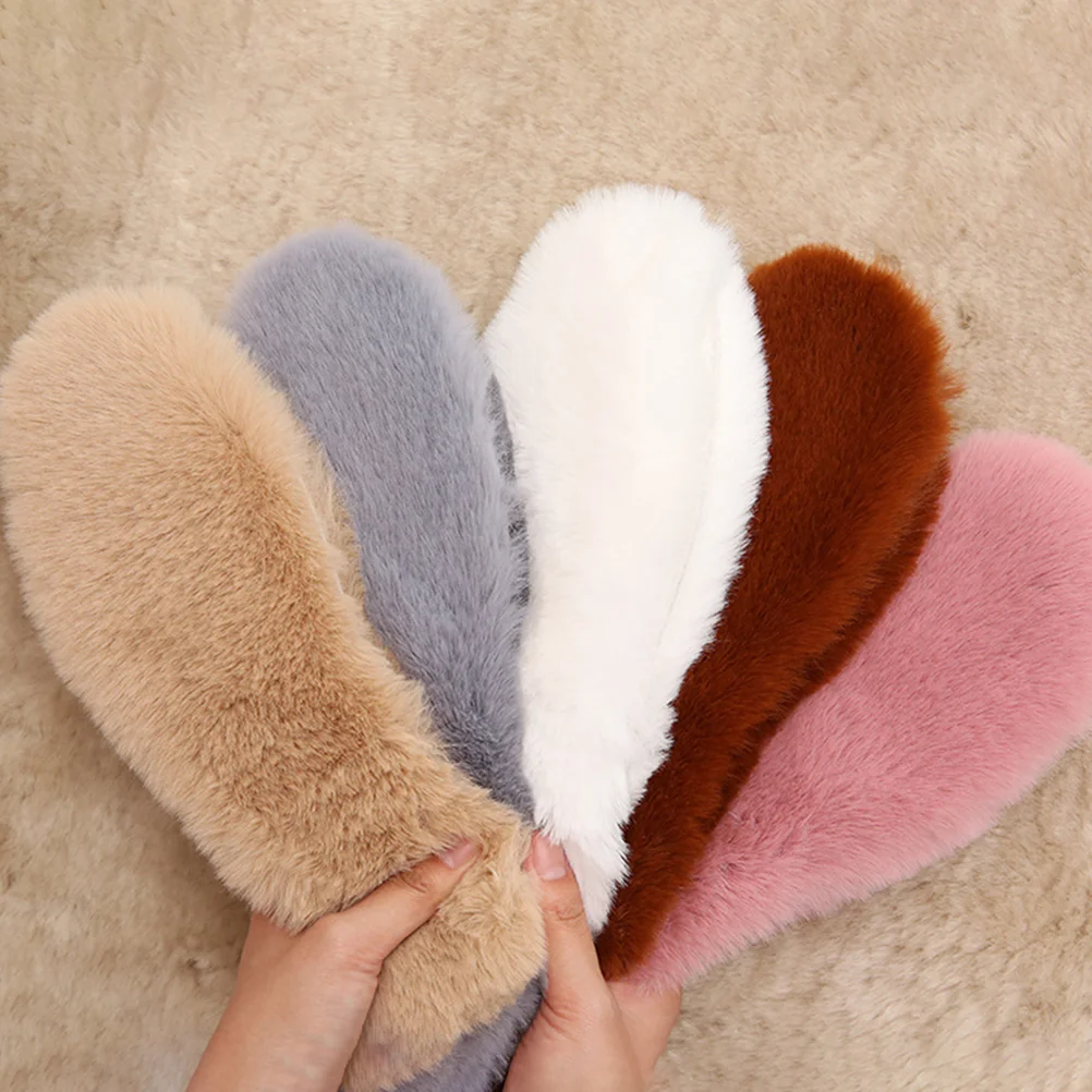 Warm Fur Shoe Insoles 4 Pairs Shoe Inserts Thick Fluffy Inserts Rabbit Winter Shoe Pads Soft Comfy Shoe Replacement