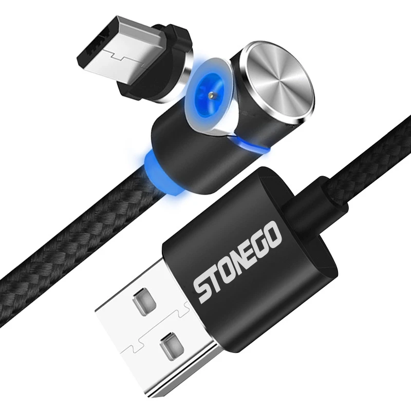90 Degree Magnetic USB Cable with LED Light