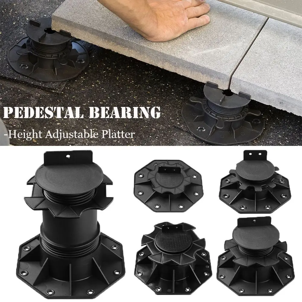 1PC Height-adjustable Floor Balance Support Pedestal Bearing Decking Boards Slab Bearing Terrace Weatherproof Tools floor support pedestal