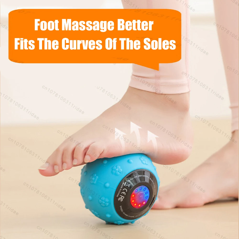 5-Speed Vibrating Massage Ball Yoga Fitness Equipment Muscle Tension Pain Relief Massager Shoulder Neck Back Foot Sole Body Care
