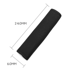 Adjustable Car Seat Belt Shoulder Protector Pad - Universal Auto Safety Accessory (Black)