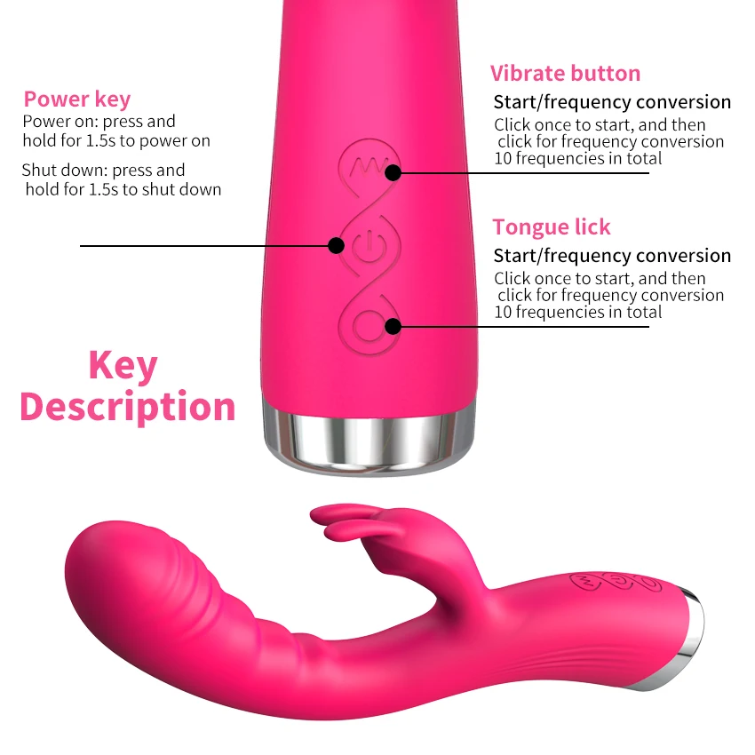 10 Speed G Spot Usb Rechargeable Powerful Dildo Rabbit Vibrator For Women Clitoris Stimulation Massage Adult Sex Toys_voghion.com