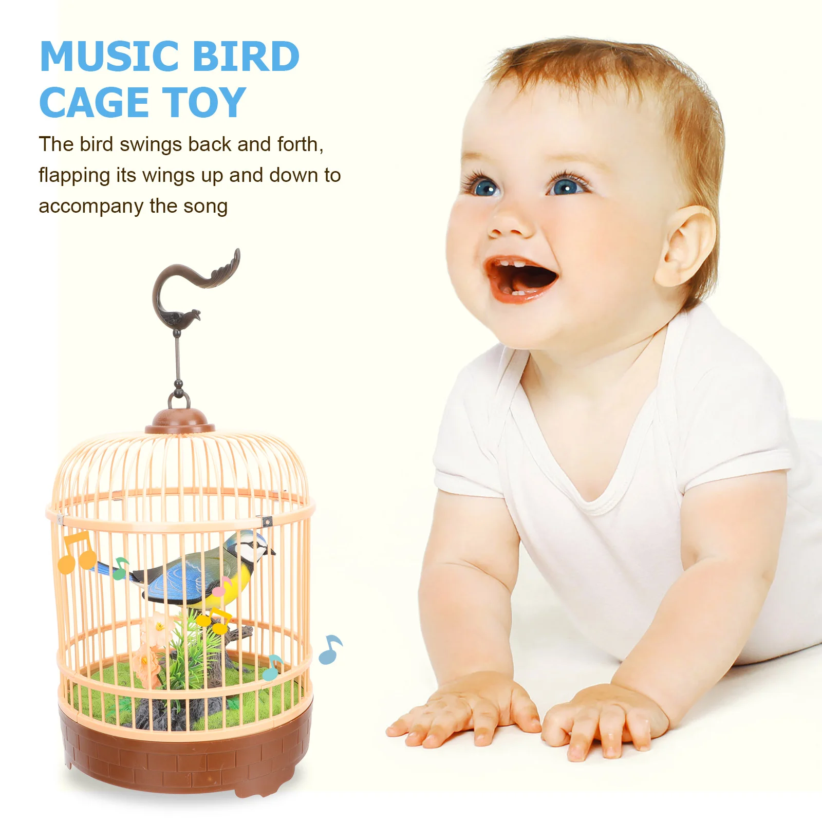 Repeating Parrot Toy Bird Cage Educational Plaything for Kids Induction Singing Toys 5