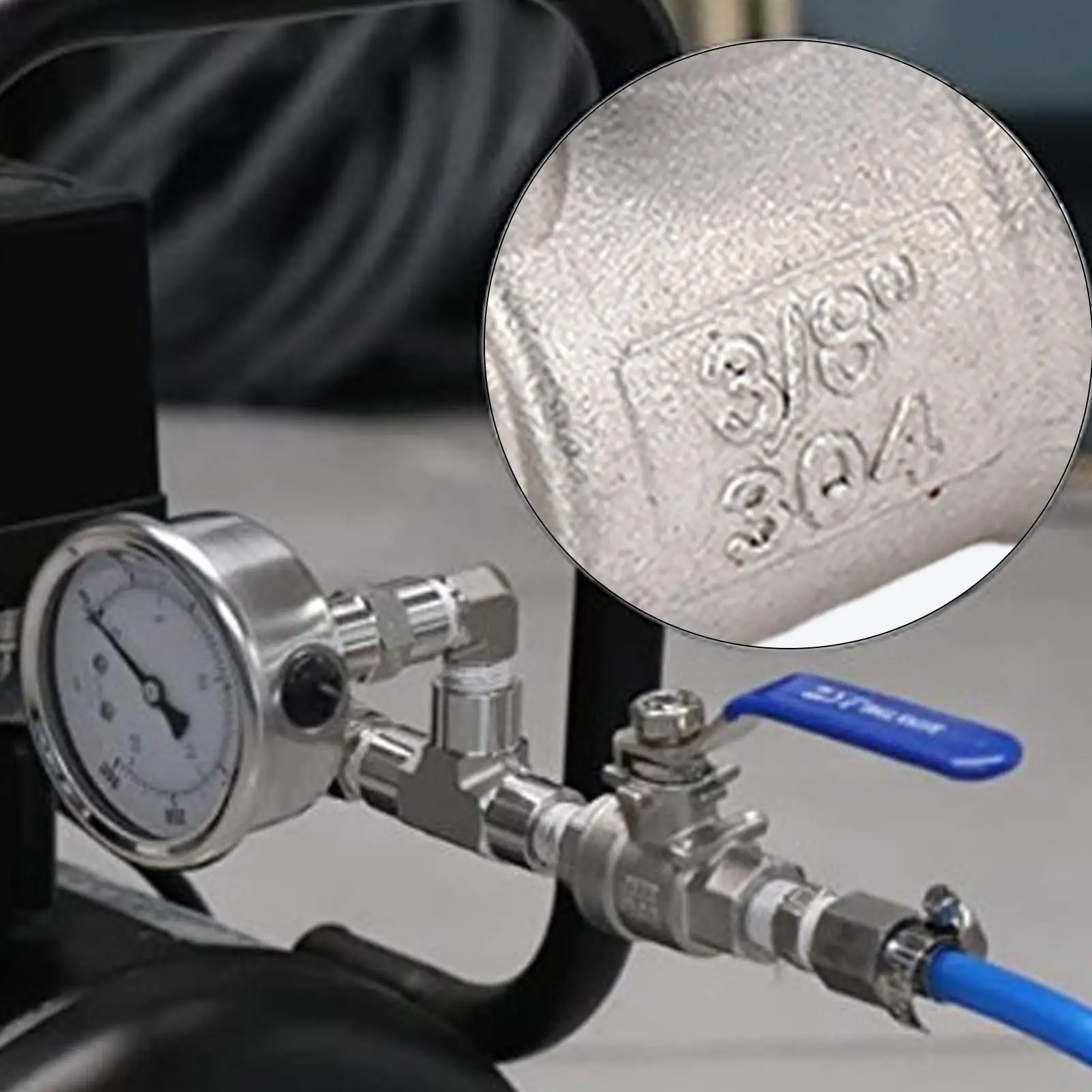 3/8in NPT Stainless Steel Full Port Ball Valve DN10-Durable Sealing for mechanical Equipment