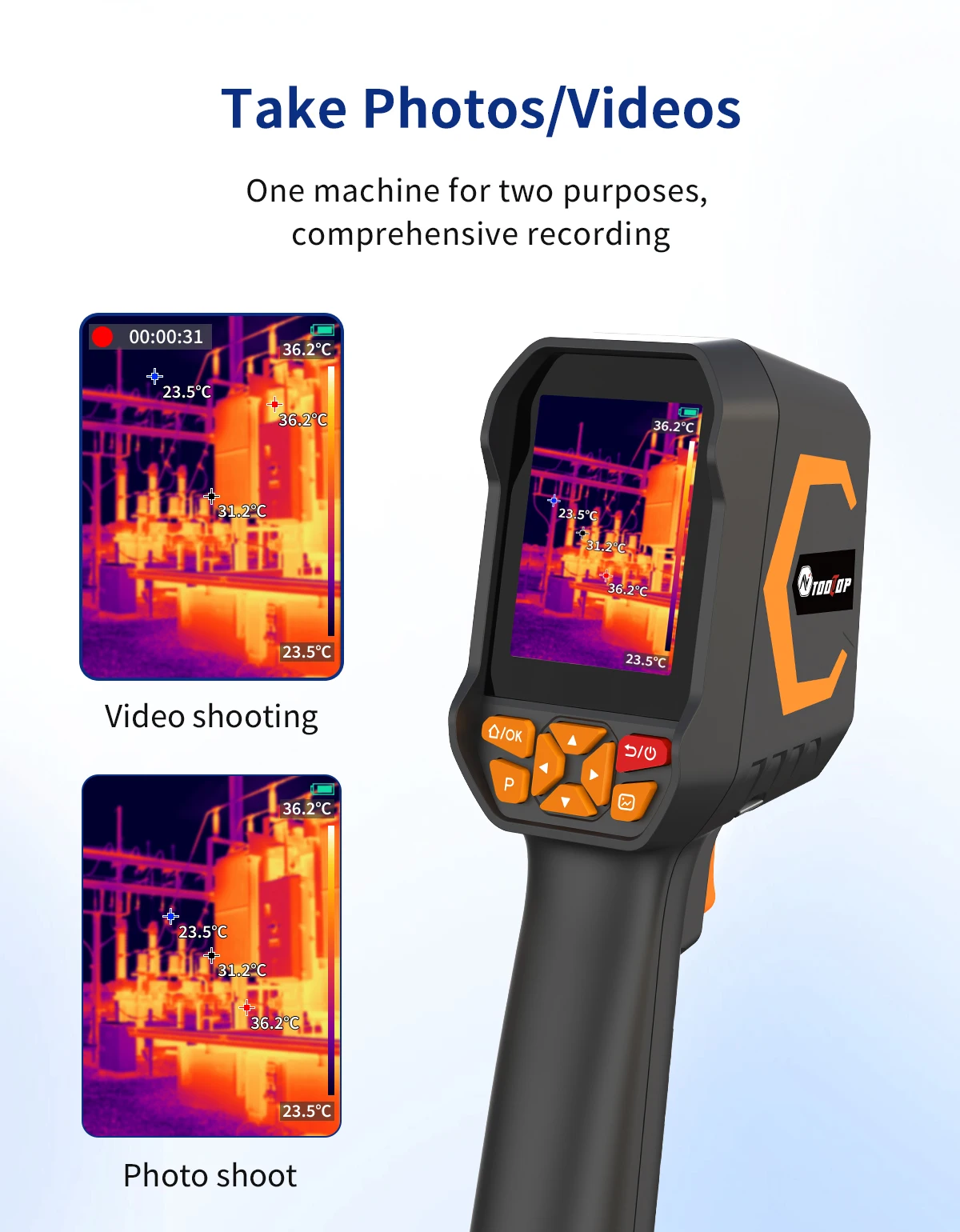 ET693B Super IR 300*225 Thermal Imaging Camera 120*90 Infrared Sensor -20~550℃ T