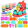12colors Kids Clay Toy Plasticine Tool Set Kitchen Creative Hamburger Noodle Ice cream Machine DIY Made Mold Play House Toys Kit 1
