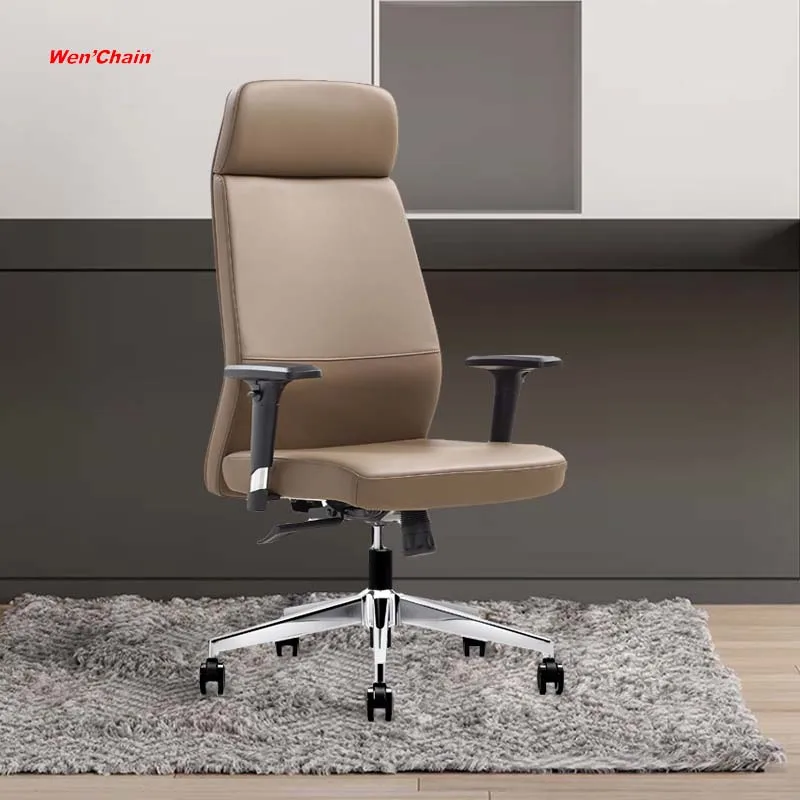 

China Luxury High Quality Adjustable Arm Ergonomic High Back Computer PU Leather Executive Big Boss Office Chair