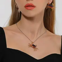 

Stud Earrings Animal Shape Exaggerate Jewelry All Match Lightweight Ear Studs Necklace for Dating