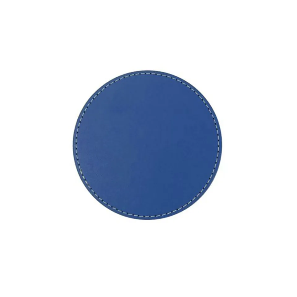 1pc PU Leather Coaster Non-slip Heat Insulation Coffee Mug Cup Mat Tableware Insulation Mat Bowl Placemat Home Table Decor