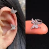 1Piece Helix Cartilage Conch Fake Without Hole Piercing Ear Cuffs Earcuff Wrap Rock Earring Non Piercing Women Clip Adjustable 1