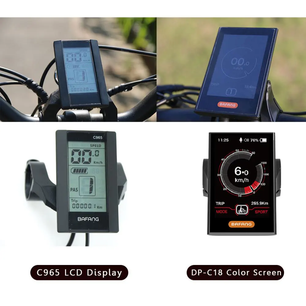 전기 자전거 LCD 디스플레이 표시기, Bafang/ 8fun 미드 드라이브 모터, C965, C18, 850C, 750C, 블루투스, Ebike 변환 키트용