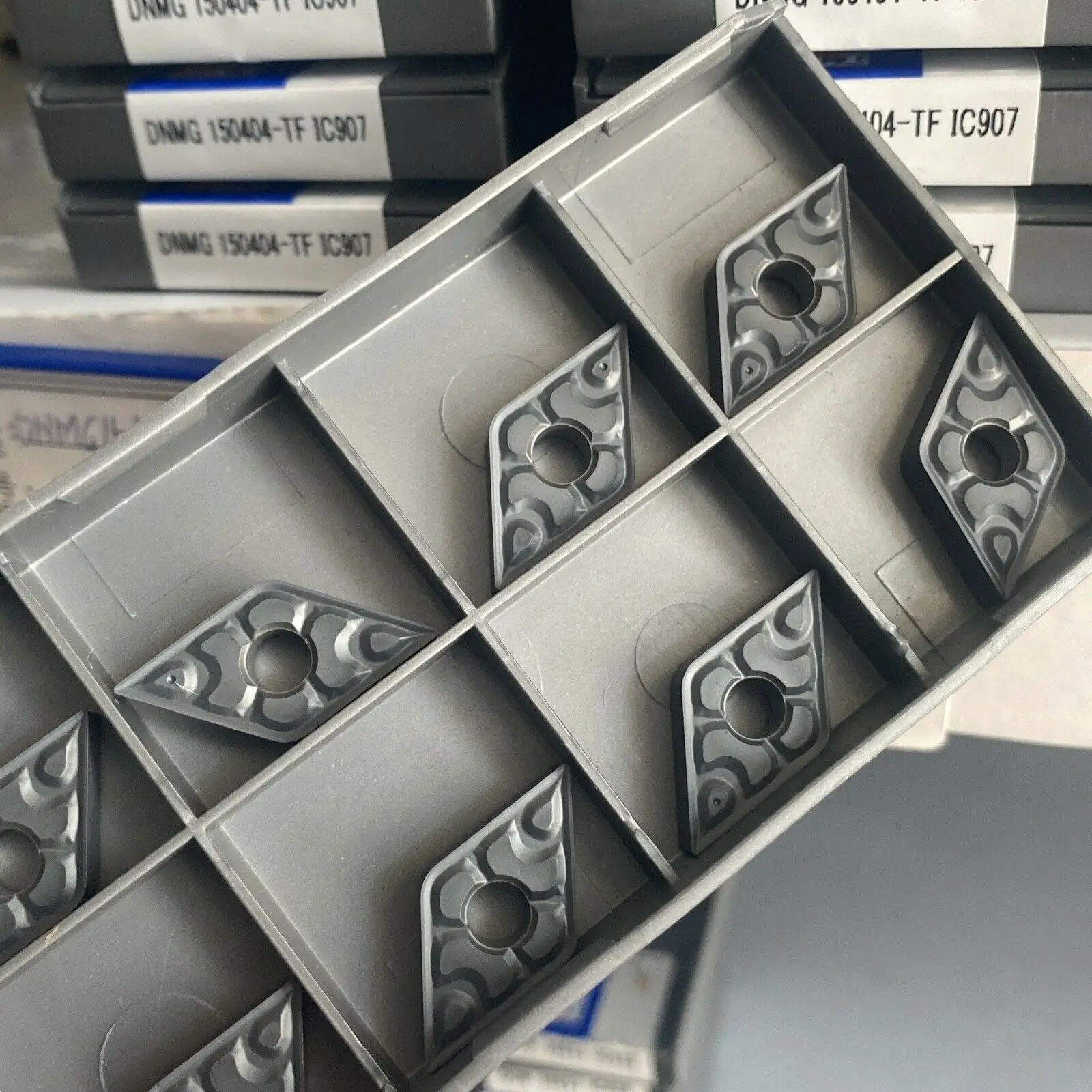 

10 шт. DNMG 150404 150408-tf IC907 IC908 Индексируемые карбидные Токарные Вставки для держателя инструмента MDUNR15