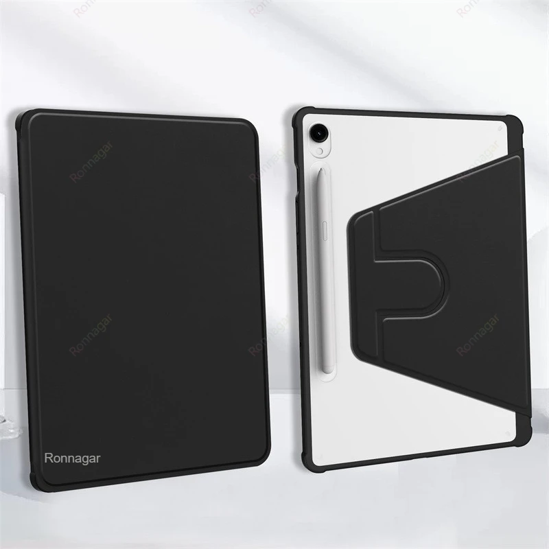 Premium 360° Rotating Tablet Case with Built-in Pencil Holder - 12.4 Inch