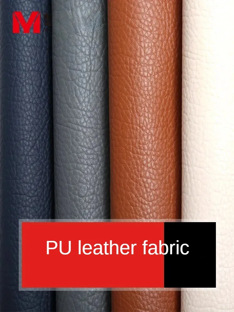 Soft Lychee Pattern Faux Leather Fabric for Upholstery Sofa Covers