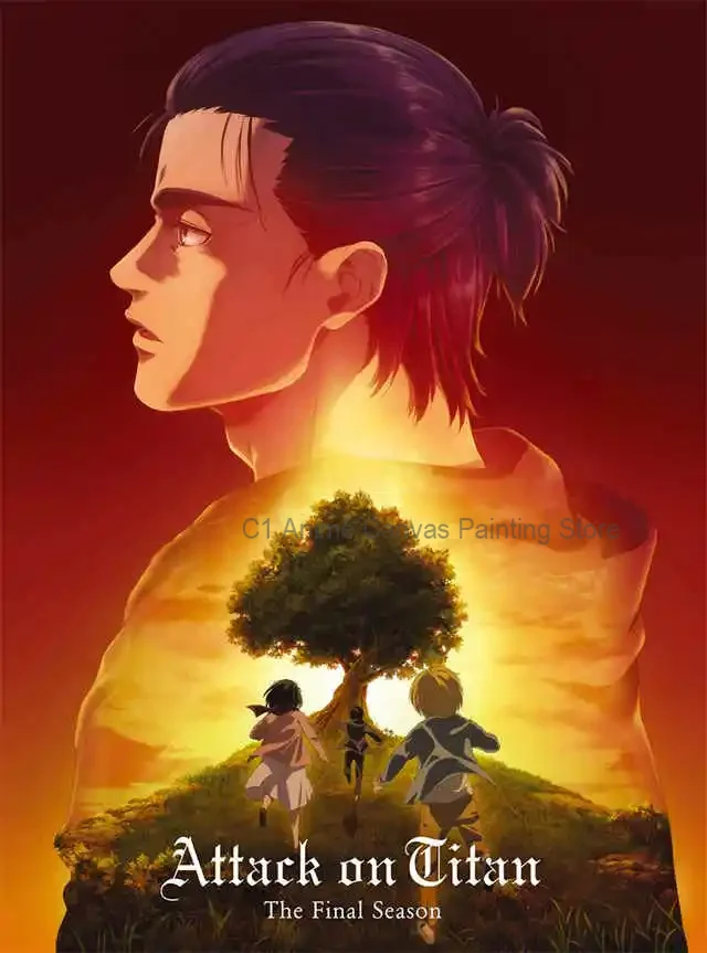 Anime Attack on Titan Final Season Aesthetic Canvas Art