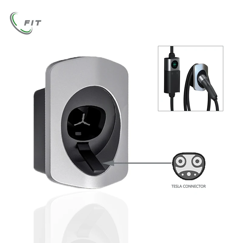 Fit Tesla Ev Supporto Per Caricabatterie Elegante Tesla Cavo Di Ricarica Organizer Supporto Per Spina Elegante Wallbox Ev Cavo Di Supporto Per Caricab