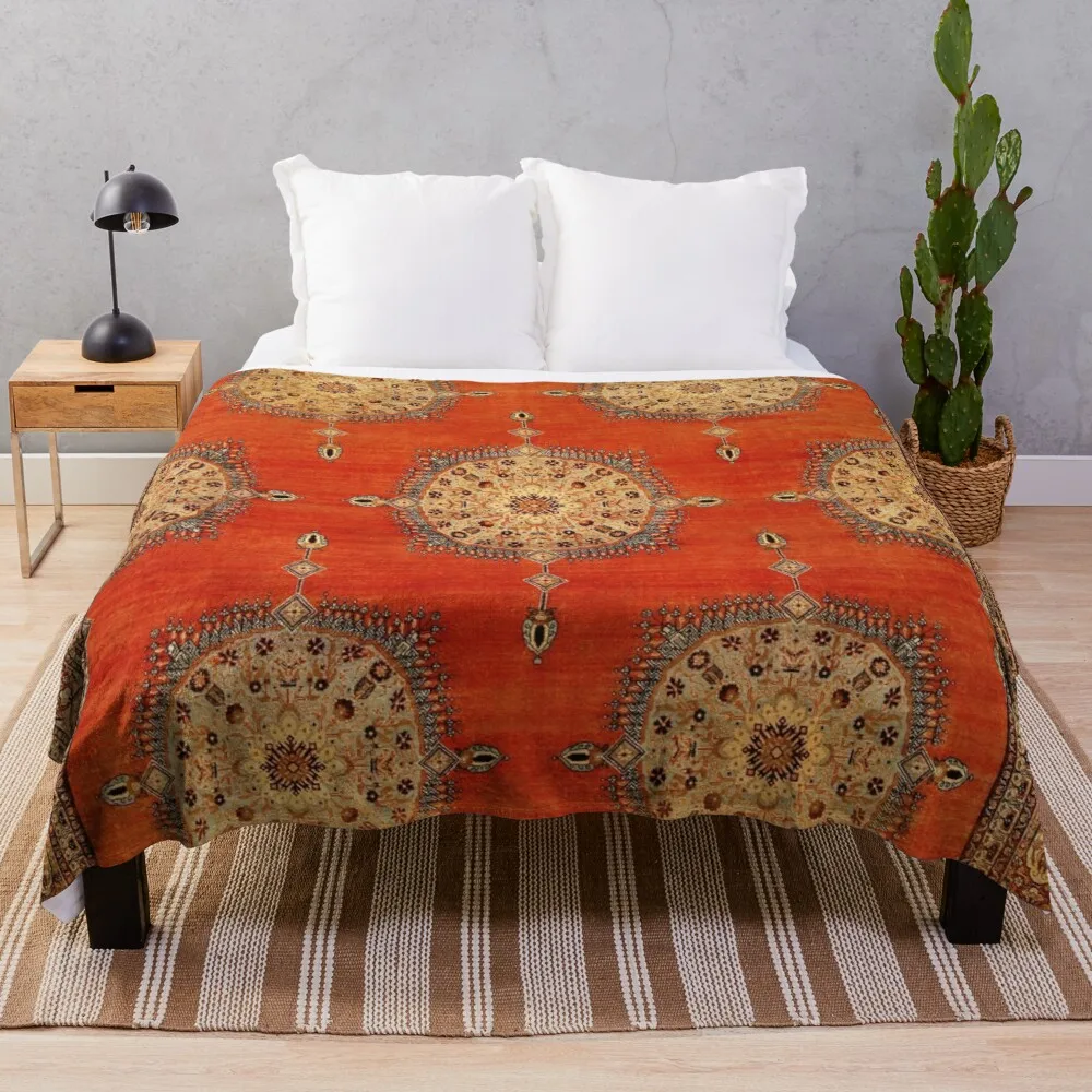 

Antique Persian Tabriz Rug Print Throw Blanket throw blanket for sofa