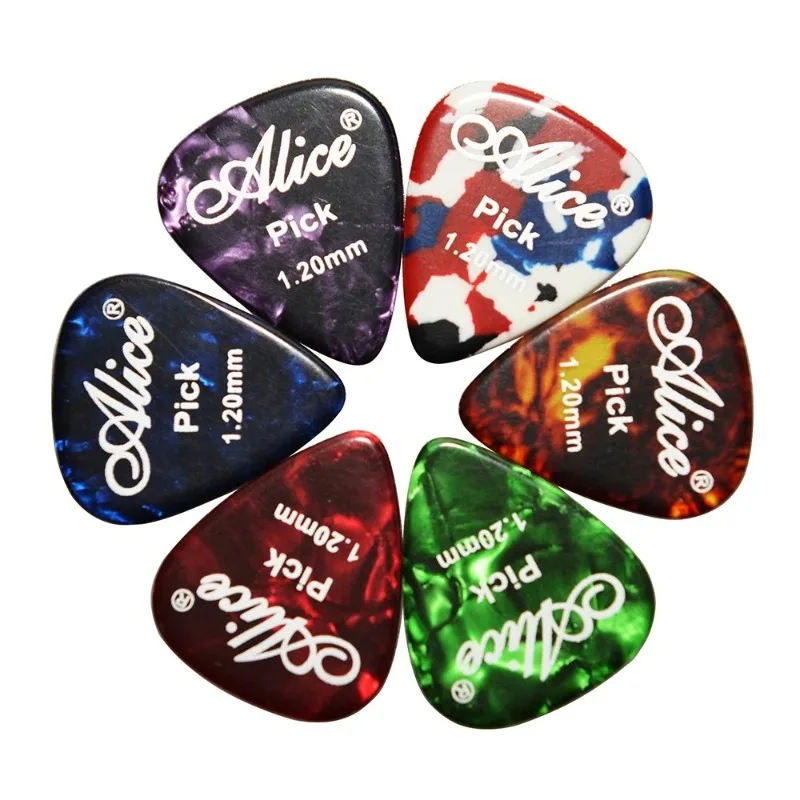 6pcs 어쿠스틱 추천 Plectrum 셀룰로이드 일렉트릭 스무스 기타 픽업 액세서리 0.46mm 0.71mm 0.81mm 0.96mm 1.2mm 1.5mm